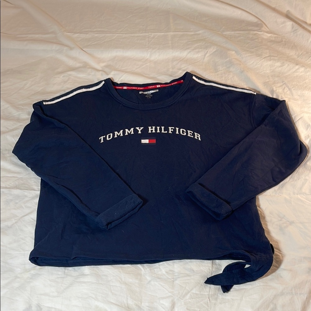 Tommy Hilfiger Navy Long Sleeve Tee Size Large